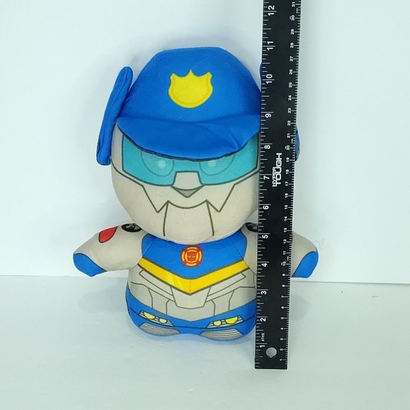 Transformers Rescue Bots Academy 7.5" CHASE Plush Stuffed Animal Blue Robot - Picture 4 of 6